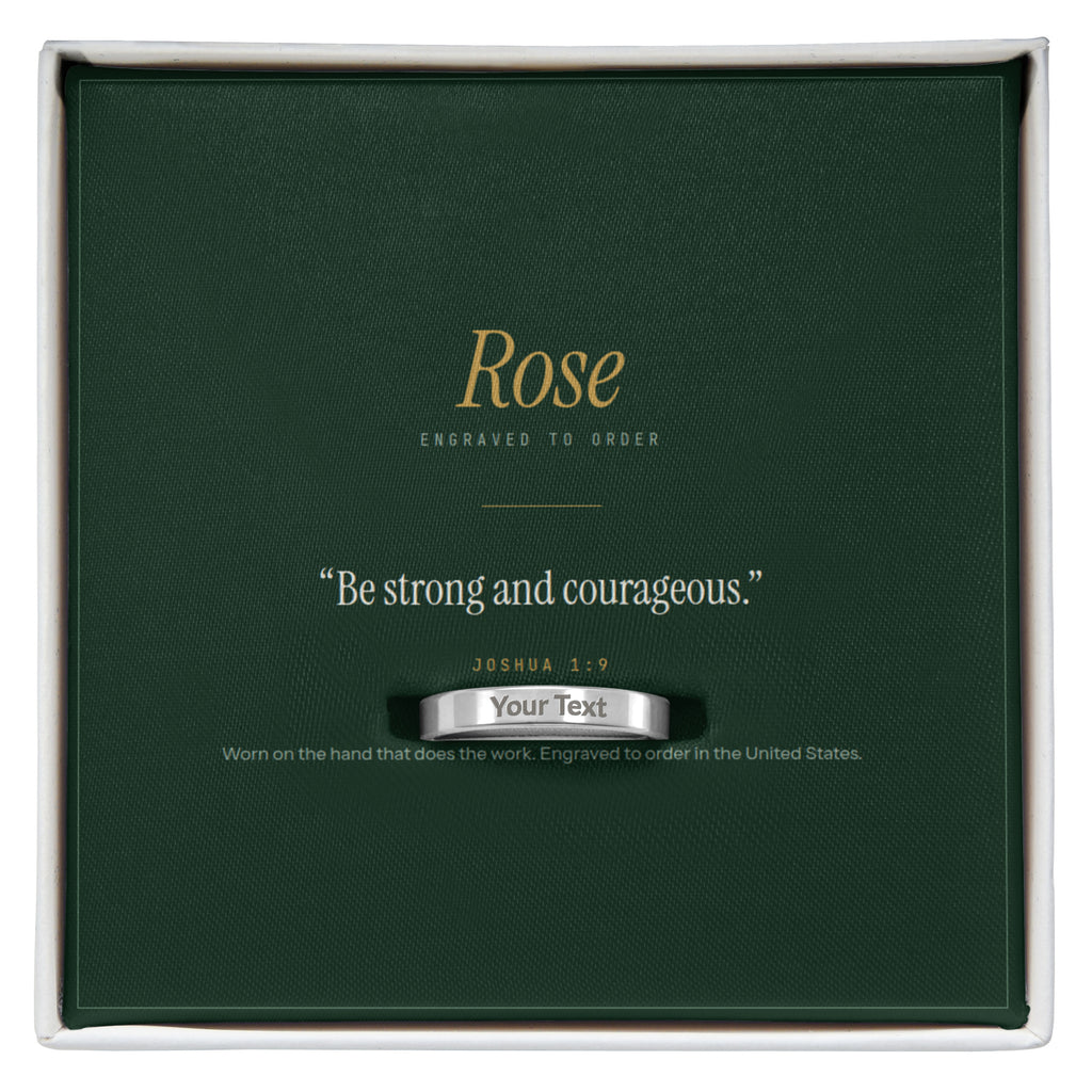 The Fine Verse Ring — engraved with your words