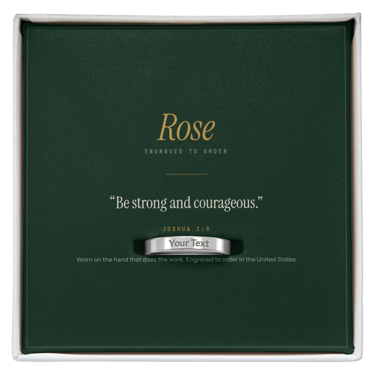 The Fine Verse Ring — engraved with your words