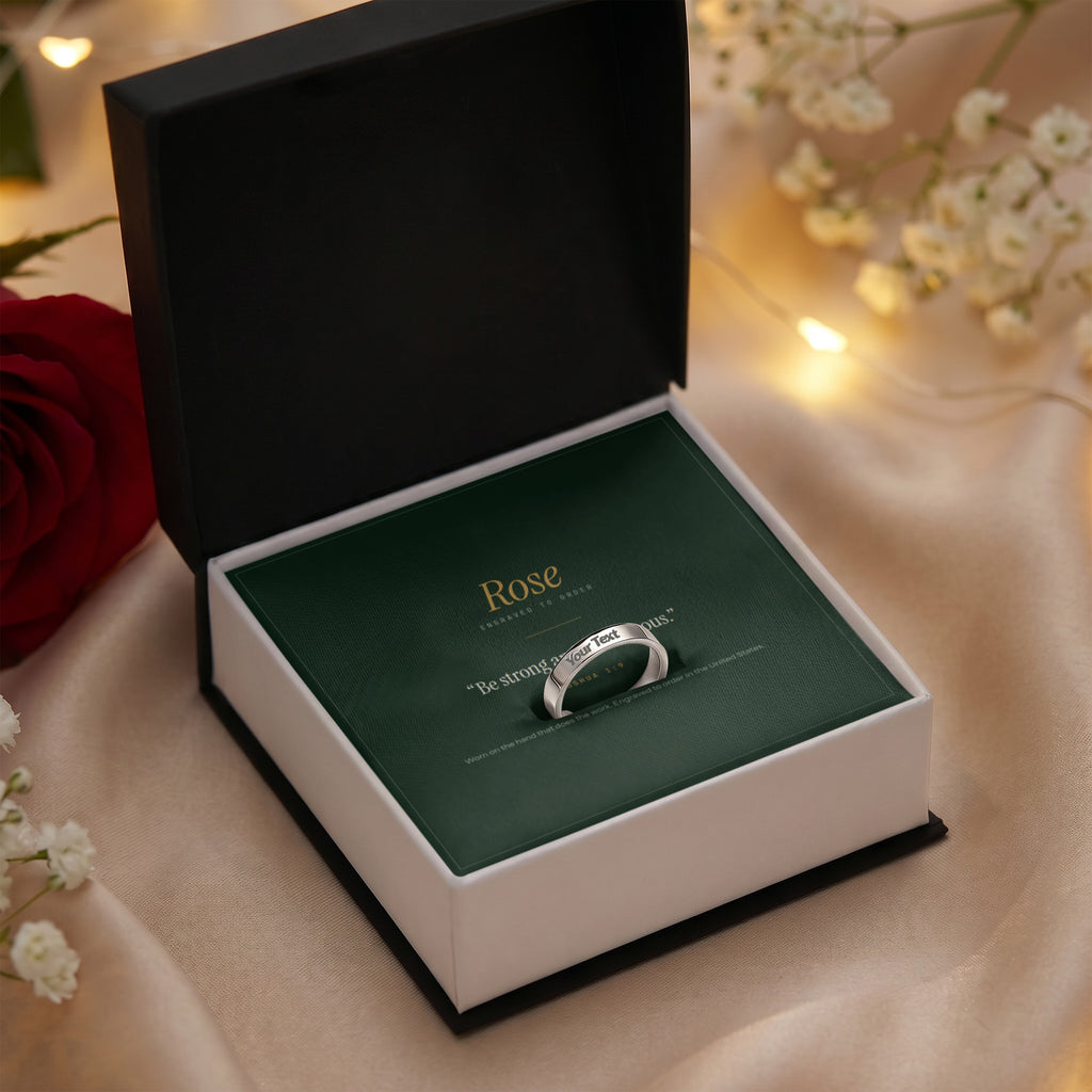 The Fine Verse Ring — engraved with your words