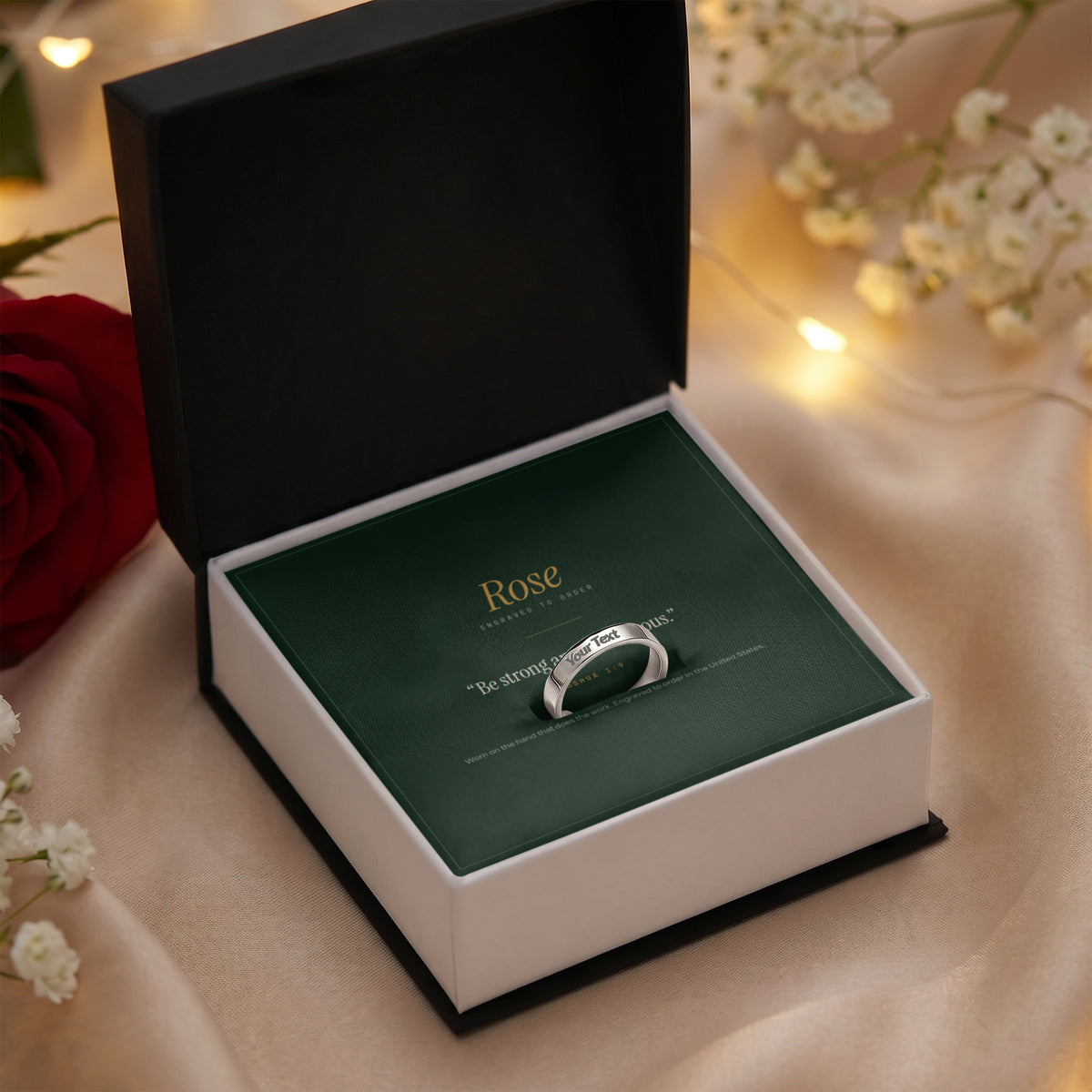 The Fine Verse Ring — engraved with your words