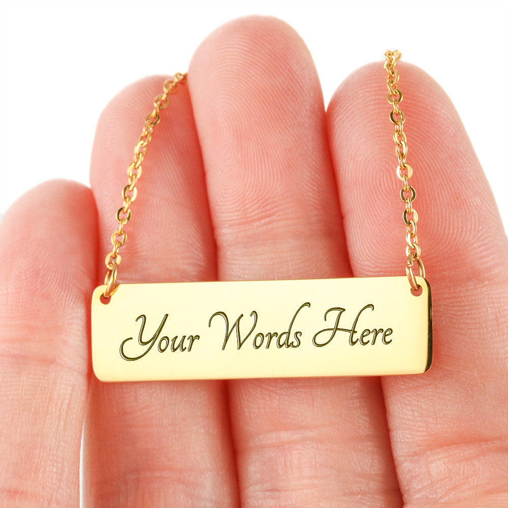 The Verse Necklace — engraved with your words