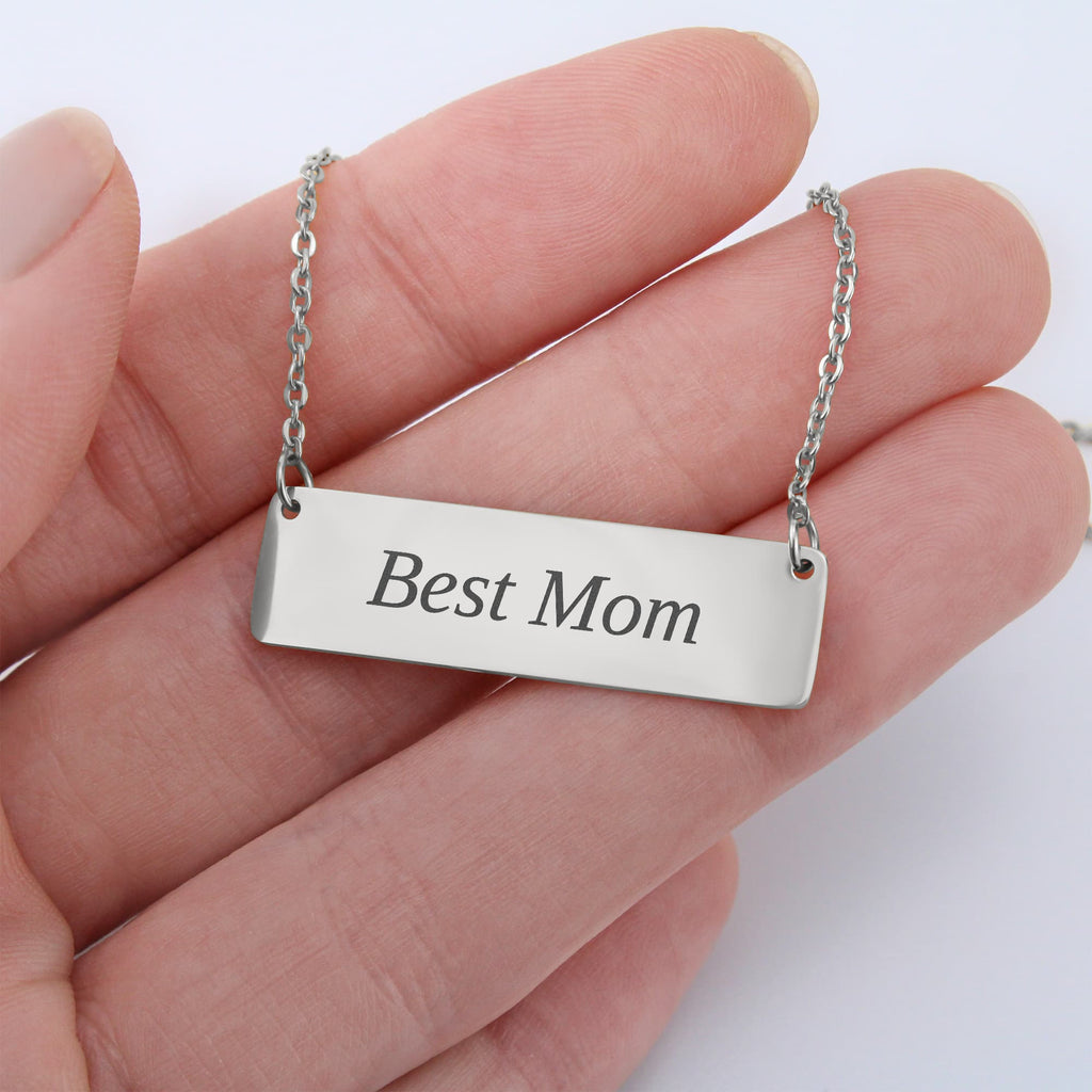 The Best Mom Necklace — engraved