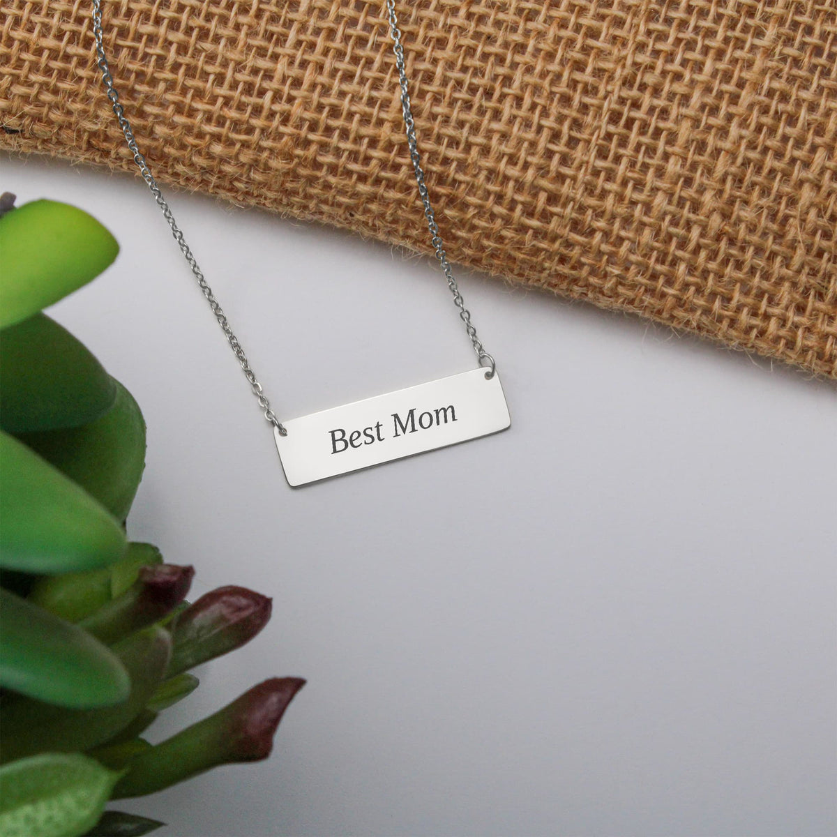 The Best Mom Necklace — engraved