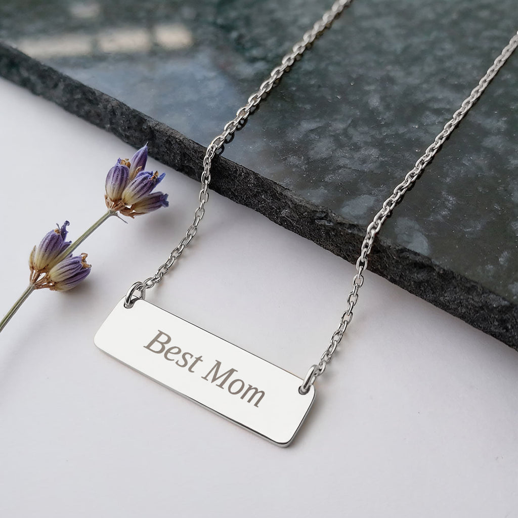 The Best Mom Necklace — engraved