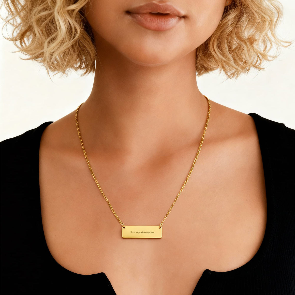 Be Strong and Courageous — Joshua 1:9 Necklace