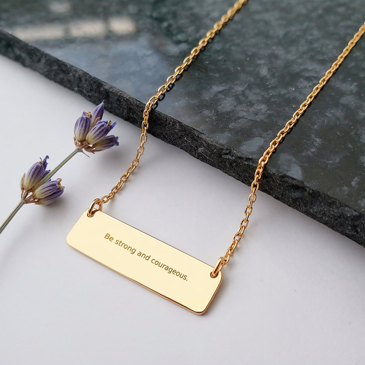 The Verse Necklace — engraved with your words